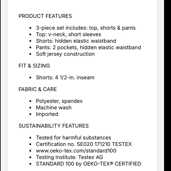 Sonoma Goods for Life Women’s 3-Piece Pajama Set 1X Plus NWT - Picture 9 of 11